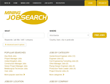 Tablet Screenshot of miningjobsearch.com